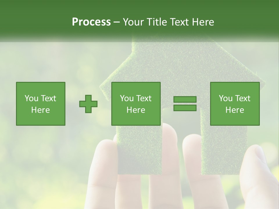 A Person Holding A Small Green House In Their Hands PowerPoint Template