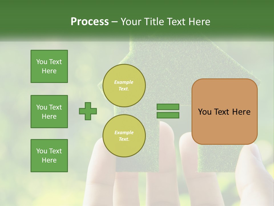 A Person Holding A Small Green House In Their Hands PowerPoint Template