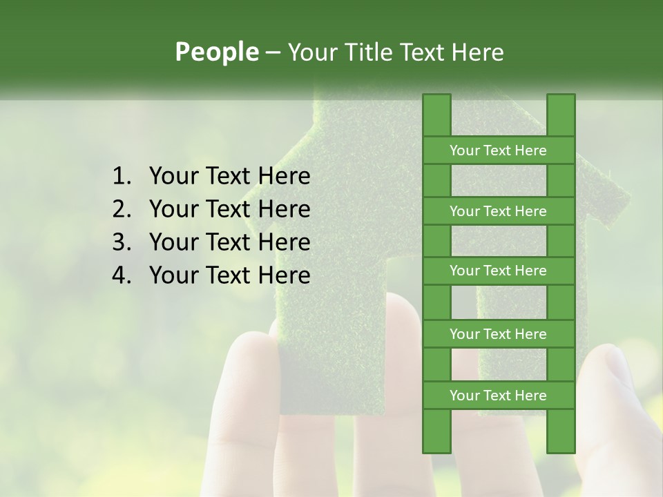 A Person Holding A Small Green House In Their Hands PowerPoint Template