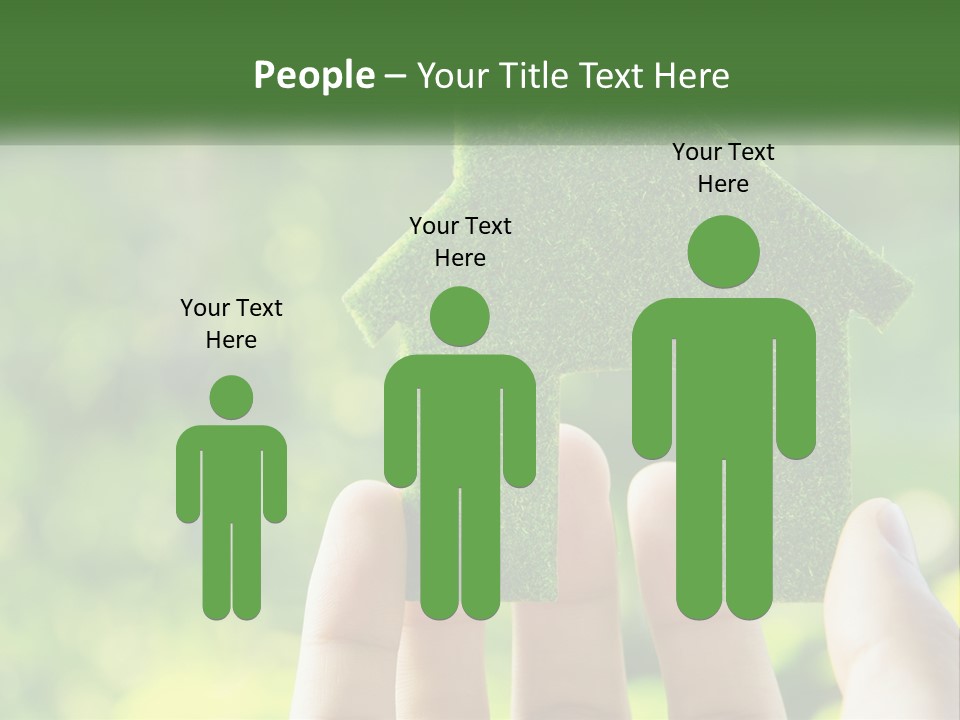 A Person Holding A Small Green House In Their Hands PowerPoint Template