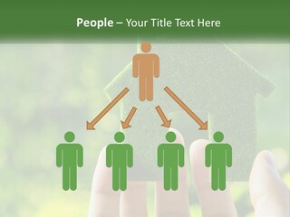 A Person Holding A Small Green House In Their Hands PowerPoint Template