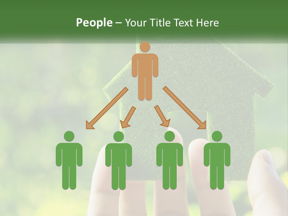 A Person Holding A Small Green House In Their Hands PowerPoint Template