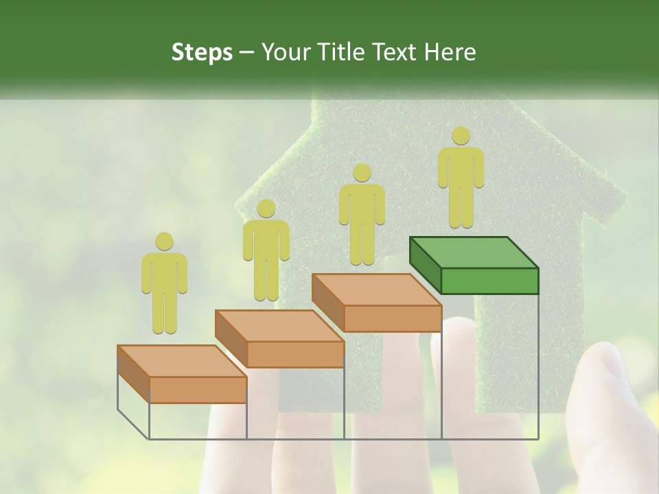 A Person Holding A Small Green House In Their Hands PowerPoint Template
