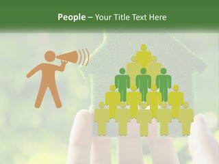 A Person Holding A Small Green House In Their Hands PowerPoint Template