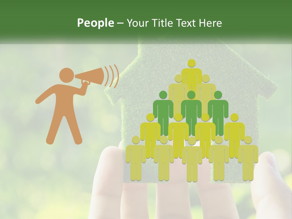 A Person Holding A Small Green House In Their Hands PowerPoint Template