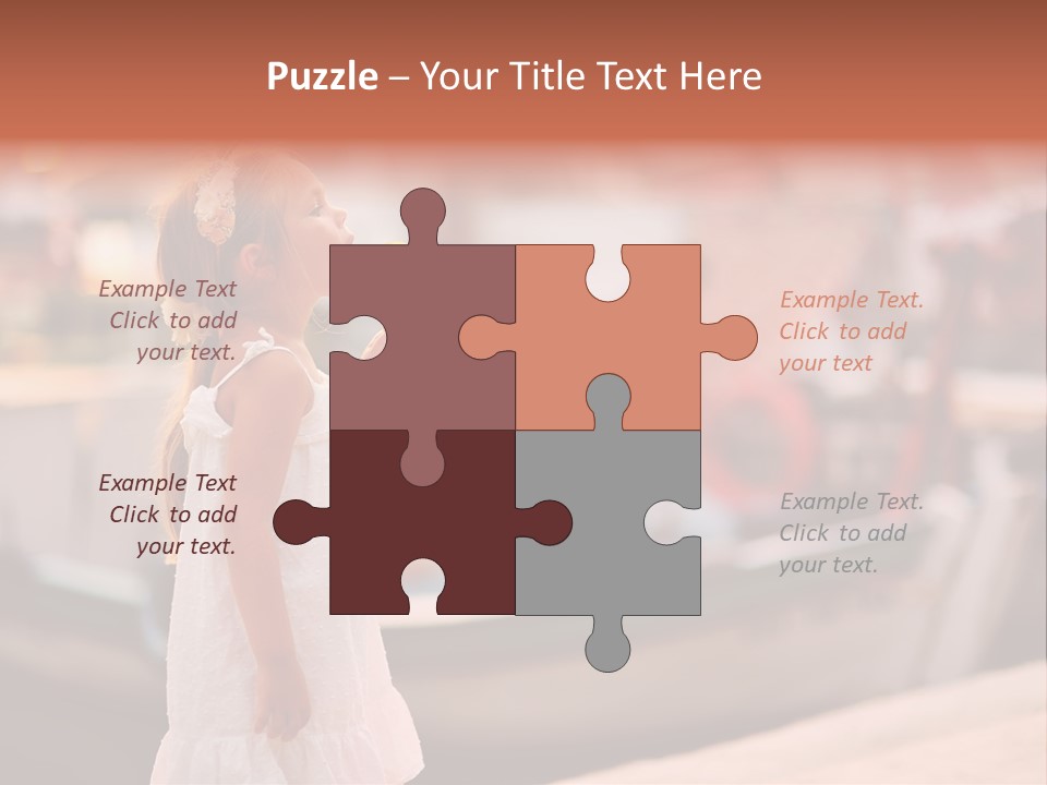 A Little Girl Is Eating An Ice Cream Cone PowerPoint Template