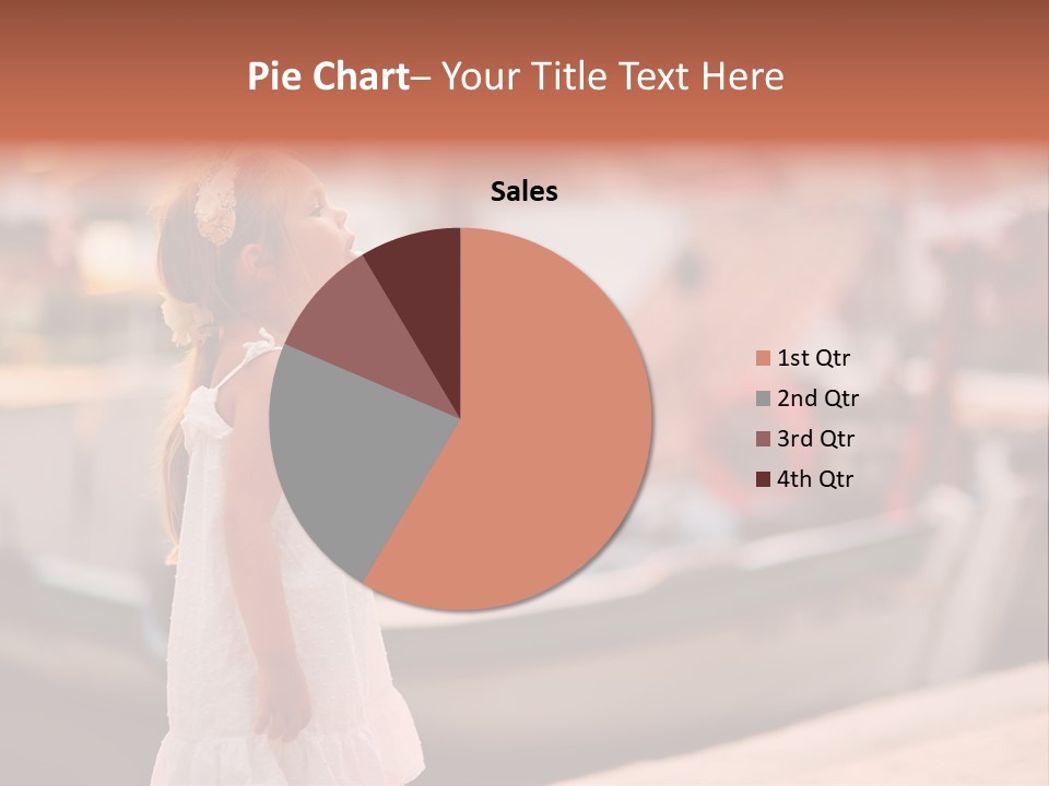 A Little Girl Is Eating An Ice Cream Cone PowerPoint Template