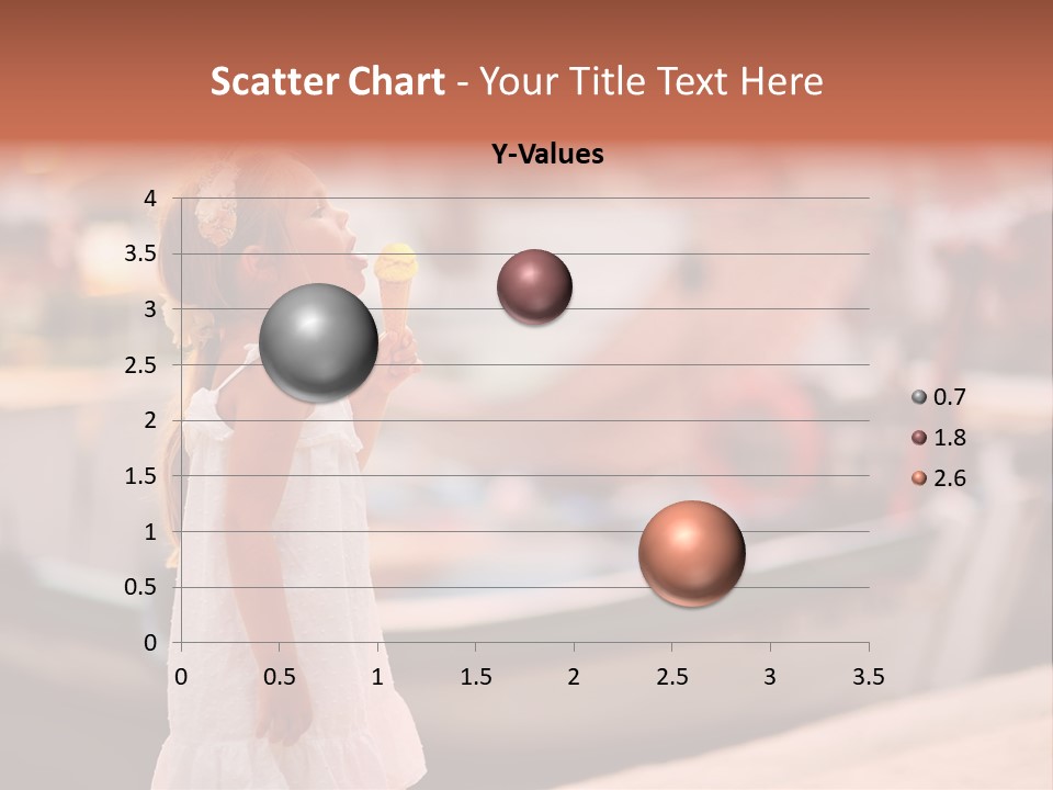 A Little Girl Is Eating An Ice Cream Cone PowerPoint Template