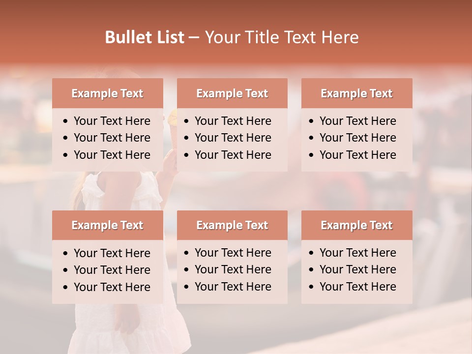 A Little Girl Is Eating An Ice Cream Cone PowerPoint Template