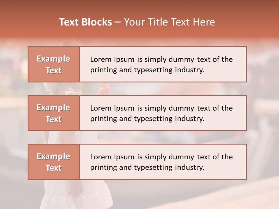 A Little Girl Is Eating An Ice Cream Cone PowerPoint Template