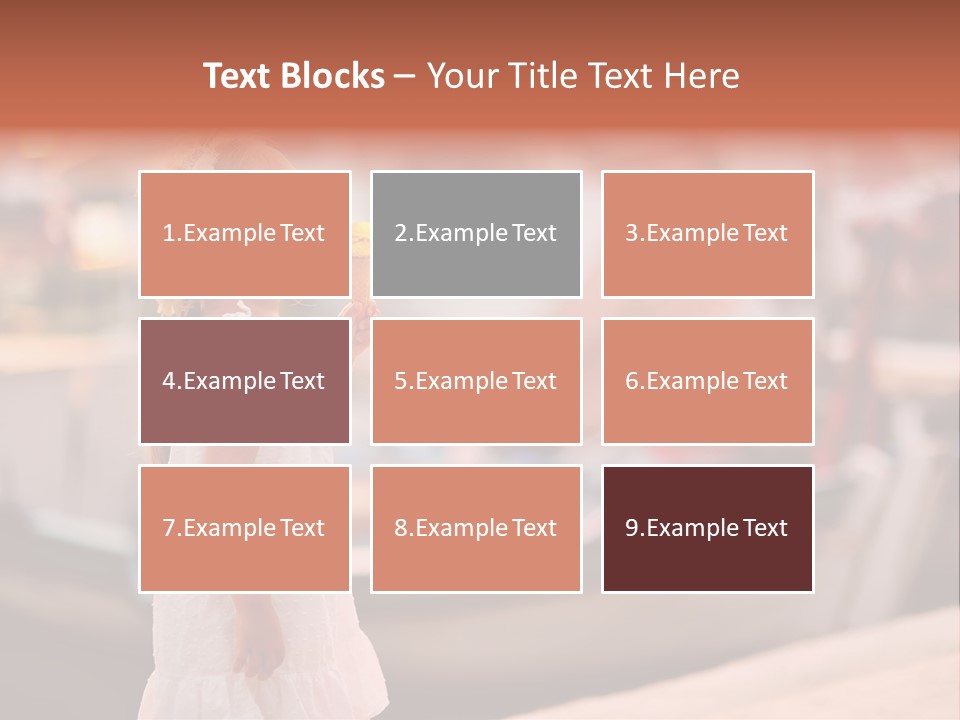 A Little Girl Is Eating An Ice Cream Cone PowerPoint Template