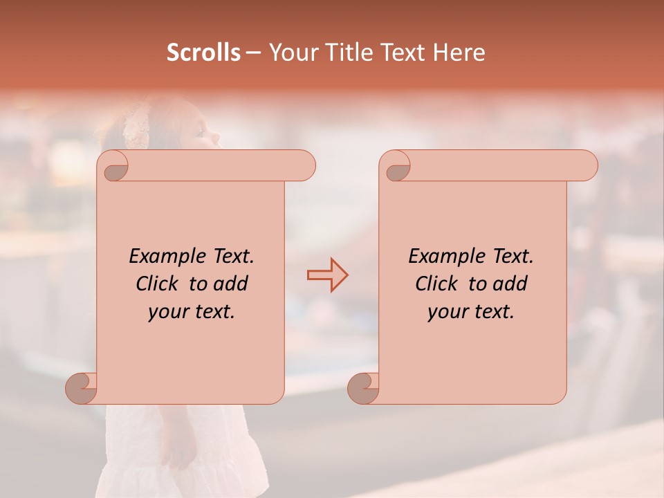 A Little Girl Is Eating An Ice Cream Cone PowerPoint Template