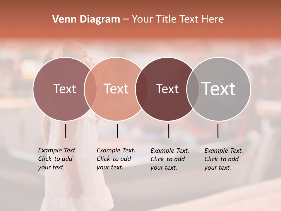 A Little Girl Is Eating An Ice Cream Cone PowerPoint Template