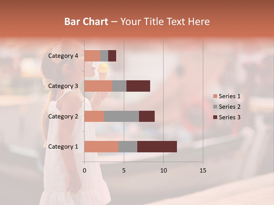 A Little Girl Is Eating An Ice Cream Cone PowerPoint Template