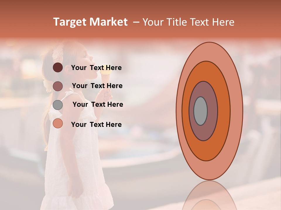 A Little Girl Is Eating An Ice Cream Cone PowerPoint Template