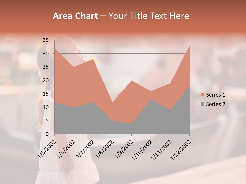 A Little Girl Is Eating An Ice Cream Cone PowerPoint Template