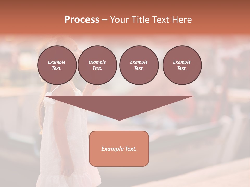 A Little Girl Is Eating An Ice Cream Cone PowerPoint Template