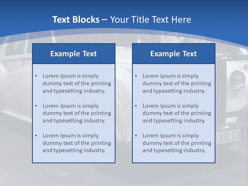 A White Car Is On Display In A Showroom PowerPoint Template
