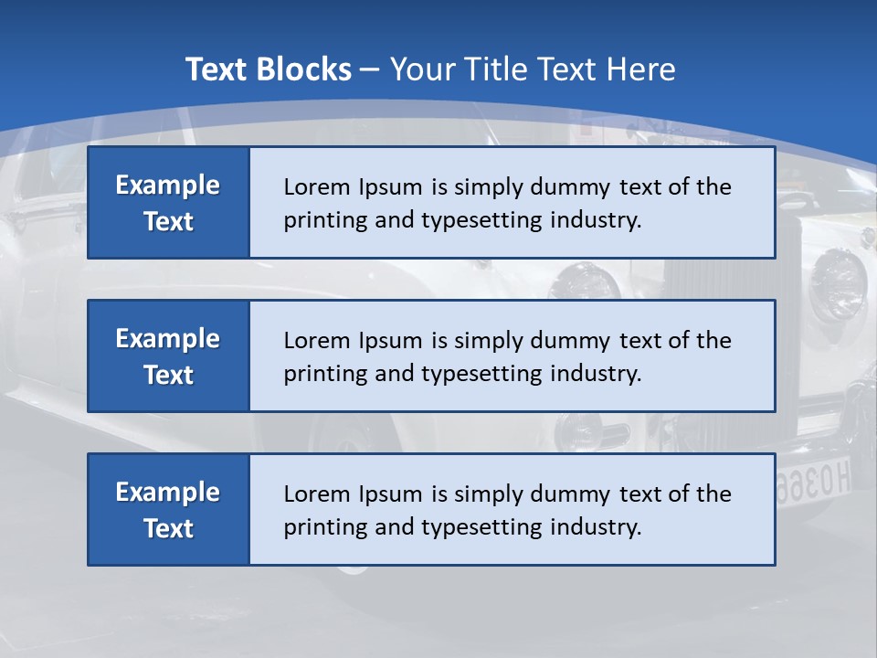 A White Car Is On Display In A Showroom PowerPoint Template