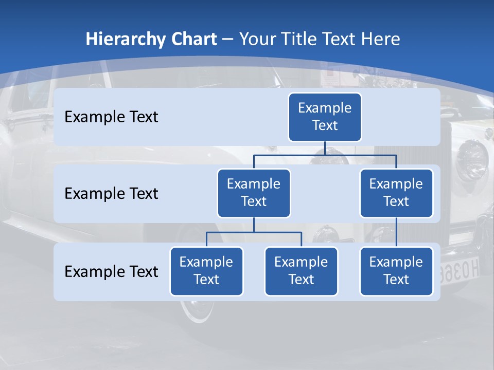 A White Car Is On Display In A Showroom PowerPoint Template