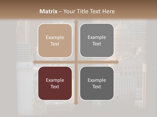 A View Of A City From A Window PowerPoint Template