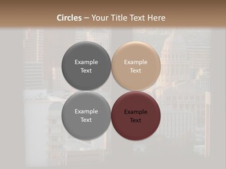 A View Of A City From A Window PowerPoint Template