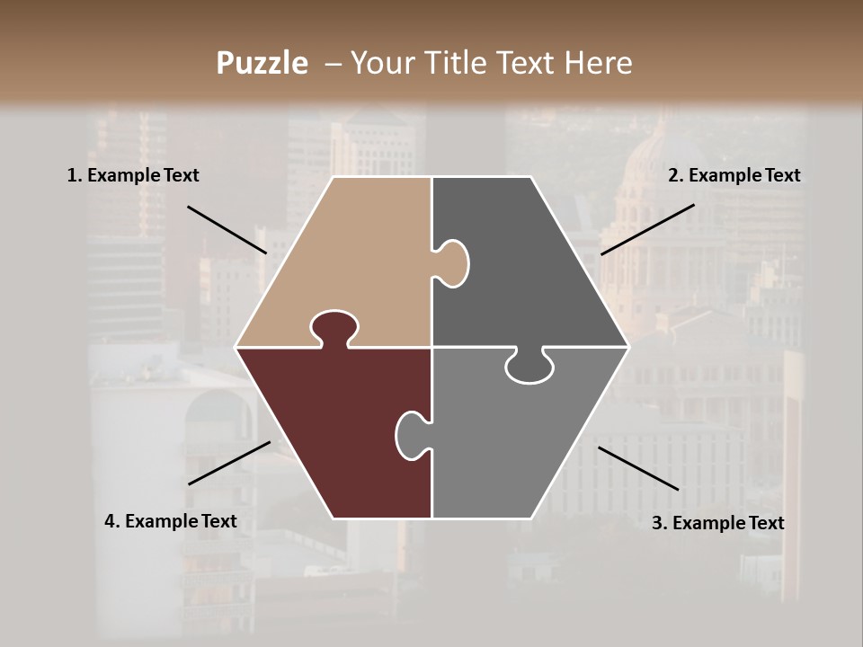 A View Of A City From A Window PowerPoint Template