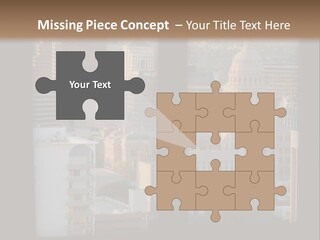 A View Of A City From A Window PowerPoint Template