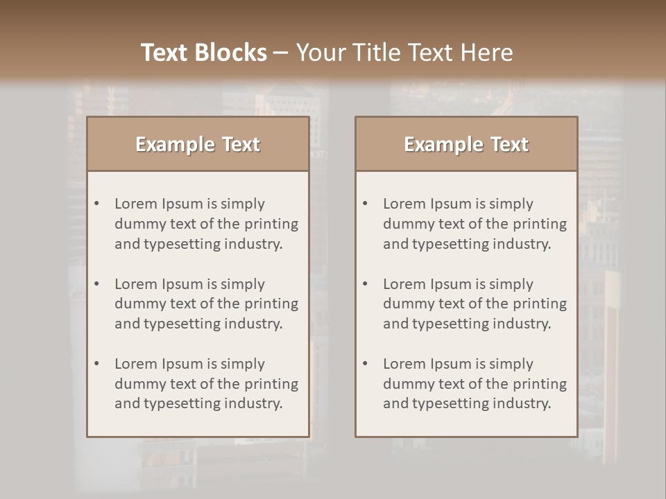 A View Of A City From A Window PowerPoint Template
