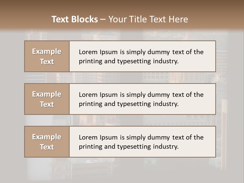 A View Of A City From A Window PowerPoint Template