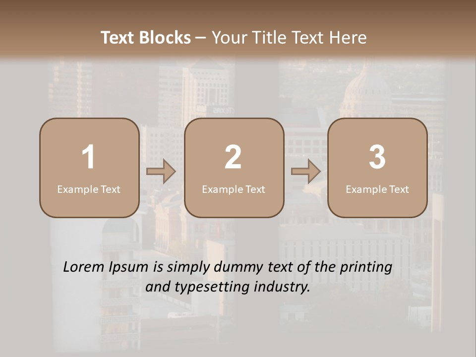 A View Of A City From A Window PowerPoint Template