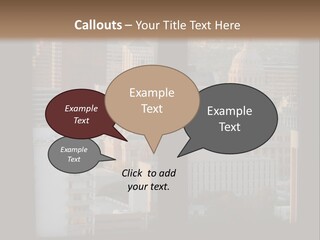 A View Of A City From A Window PowerPoint Template