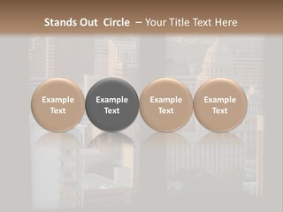 A View Of A City From A Window PowerPoint Template