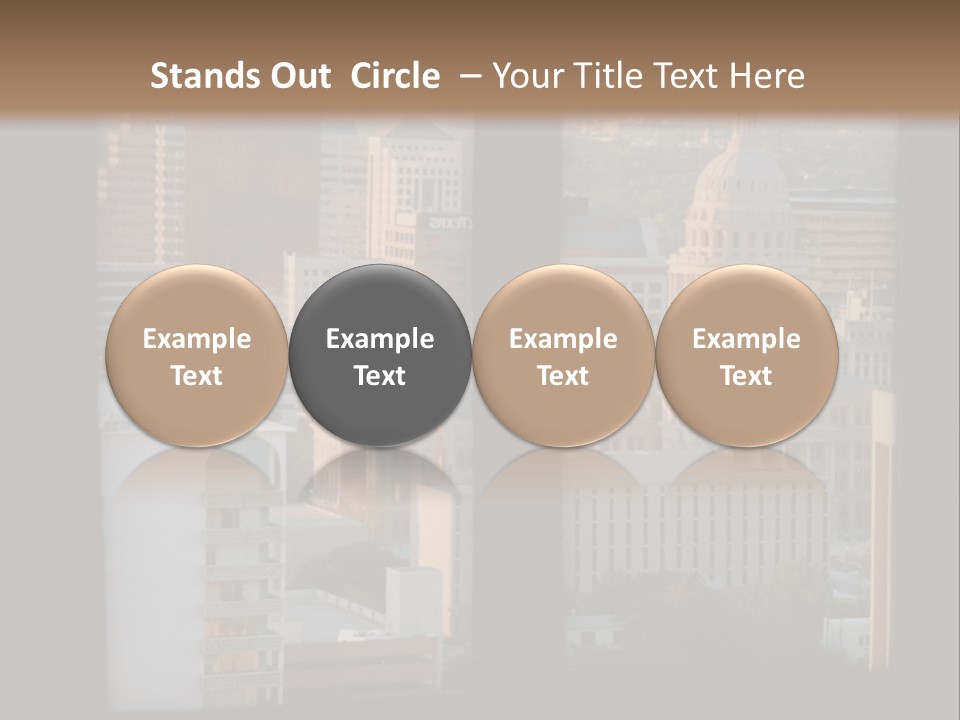 A View Of A City From A Window PowerPoint Template