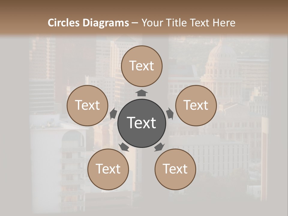 A View Of A City From A Window PowerPoint Template