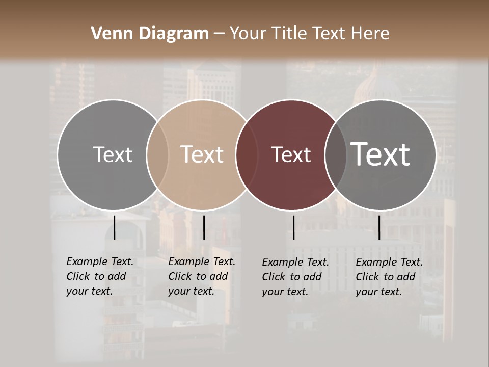 A View Of A City From A Window PowerPoint Template