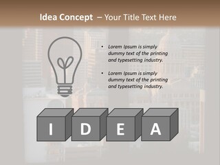 A View Of A City From A Window PowerPoint Template