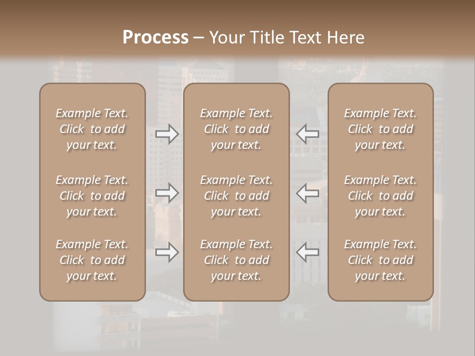 A View Of A City From A Window PowerPoint Template