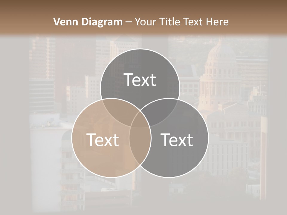 A View Of A City From A Window PowerPoint Template