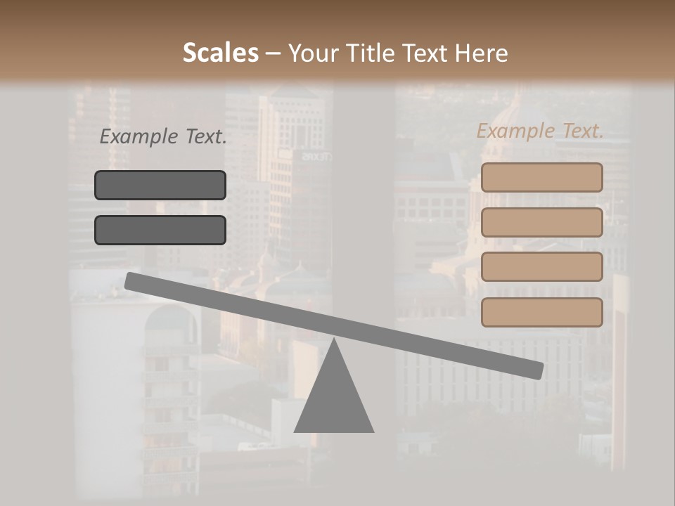 A View Of A City From A Window PowerPoint Template