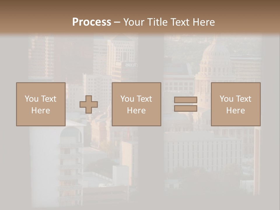 A View Of A City From A Window PowerPoint Template