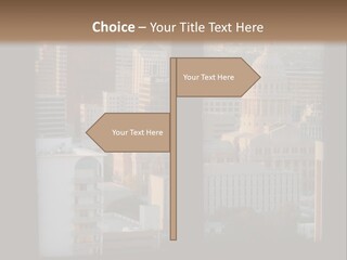 A View Of A City From A Window PowerPoint Template
