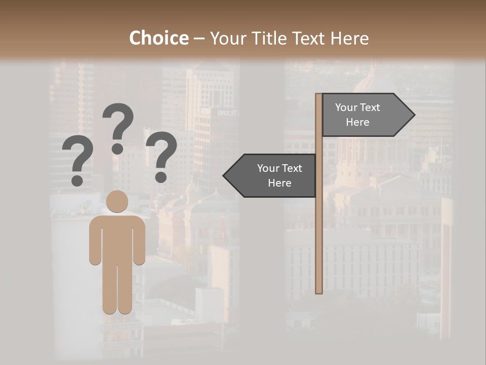 A View Of A City From A Window PowerPoint Template