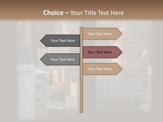 A View Of A City From A Window PowerPoint Template