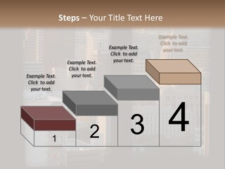 A View Of A City From A Window PowerPoint Template