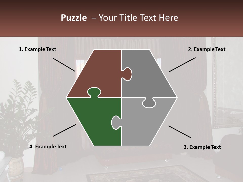 A Living Room With A Couch And A Rug PowerPoint Template