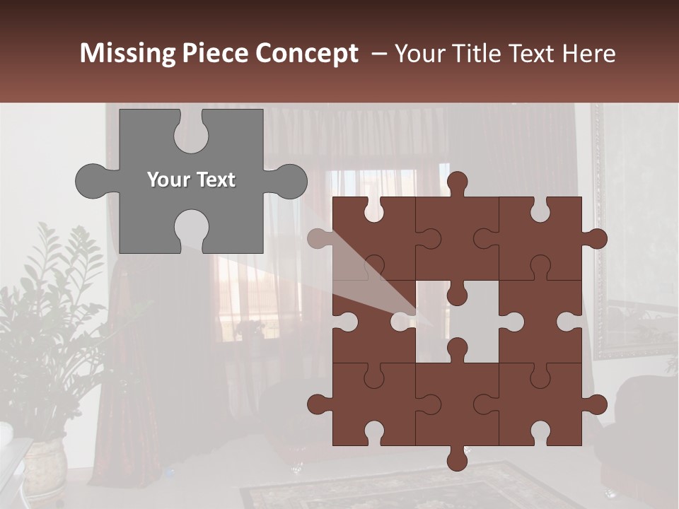 A Living Room With A Couch And A Rug PowerPoint Template