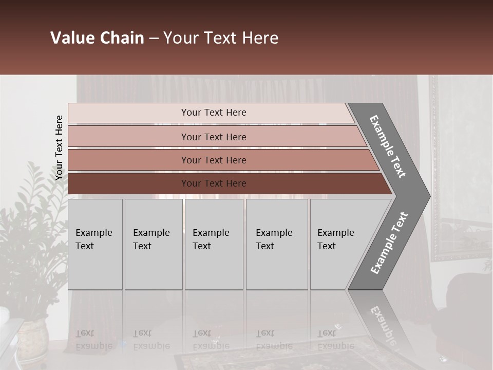 A Living Room With A Couch And A Rug PowerPoint Template