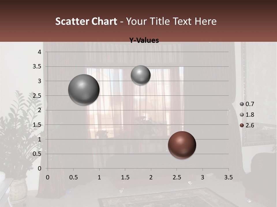 A Living Room With A Couch And A Rug PowerPoint Template