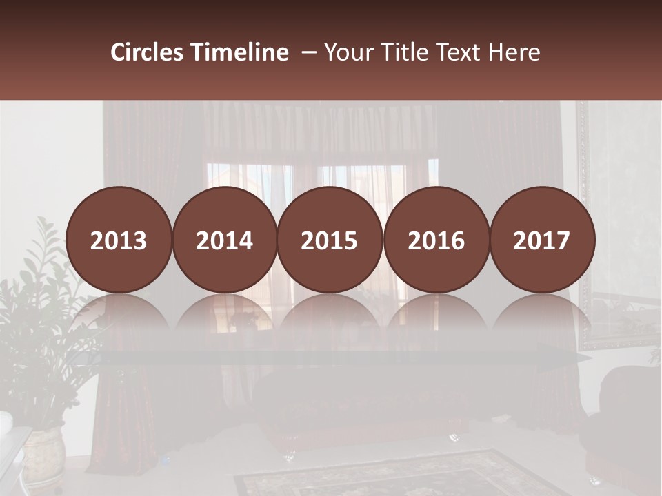 A Living Room With A Couch And A Rug PowerPoint Template